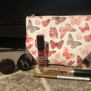 Assortment of Unused Makeup with Butterfly Bag